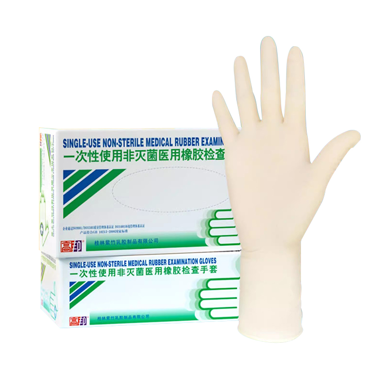 高邦604-010052一次性使用非滅菌醫(yī)用橡膠檢查手套中號(hào)M碼圖片1