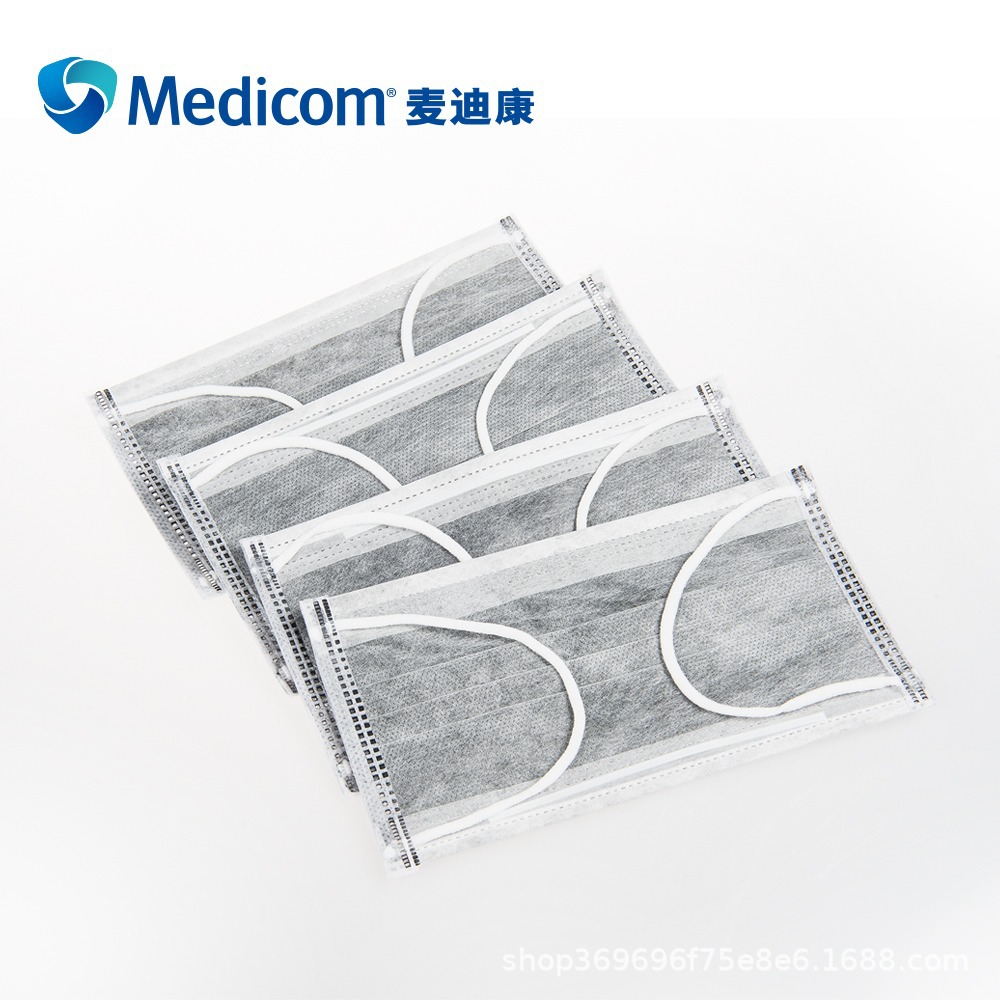 麥迪康2498平面活性炭一次性口罩圖片1