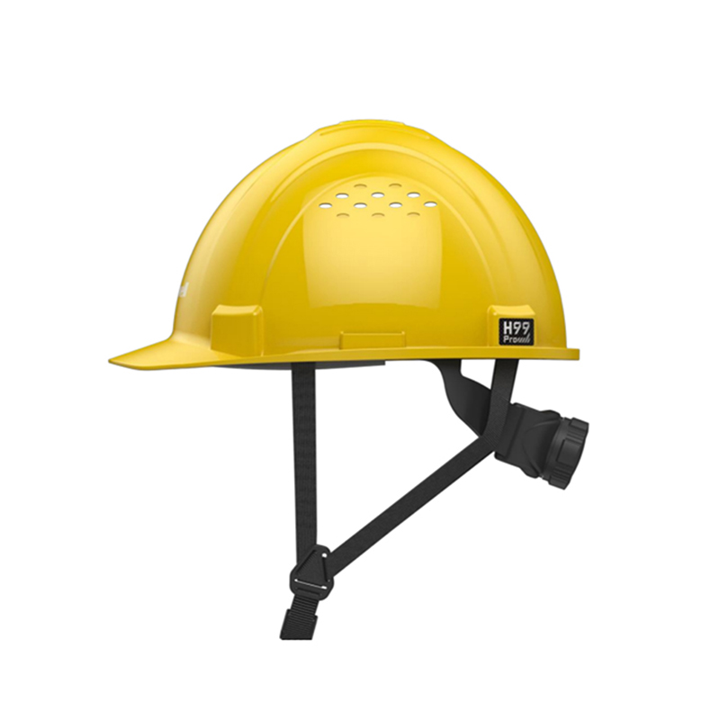 Honeywell霍尼韋爾H99PBA102SCN H99pro加強(qiáng)ABS款帶通風(fēng)孔按鍵款黃色安全帽圖片2