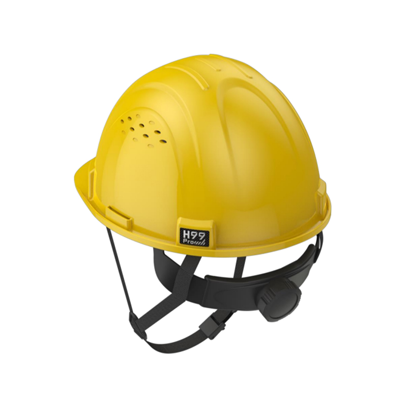 Honeywell霍尼韋爾H99PBA102SCN H99pro加強(qiáng)ABS款帶通風(fēng)孔按鍵款黃色安全帽圖片1