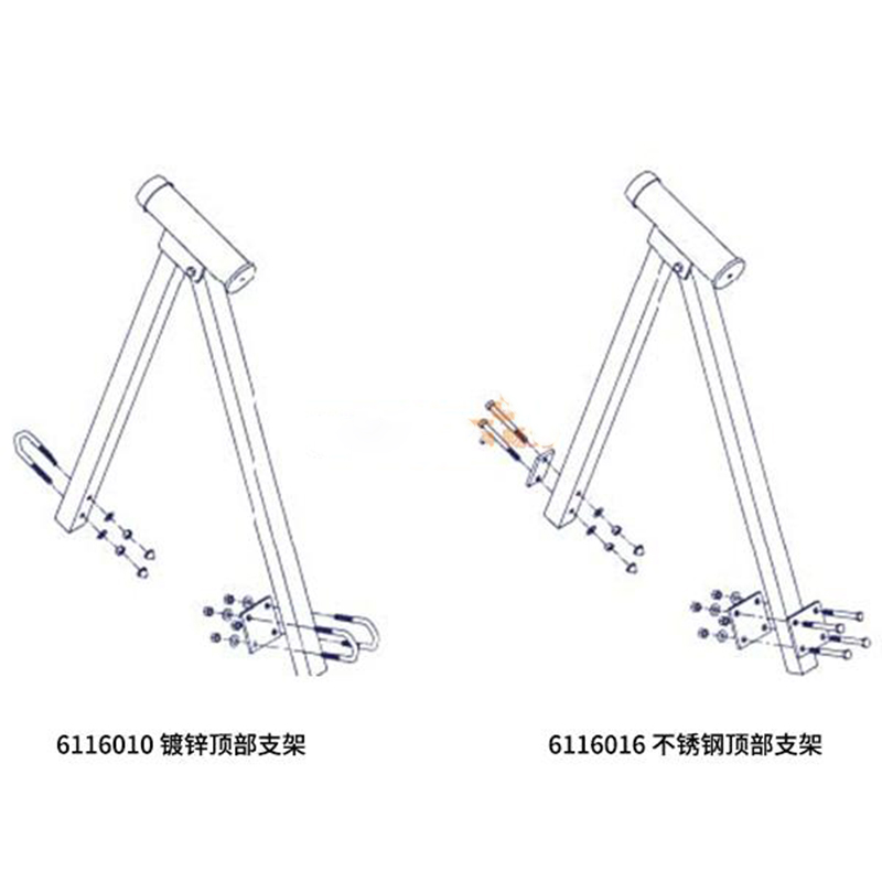 3M 6116010鍍鋅安全系統(tǒng)頂部支架圖片1