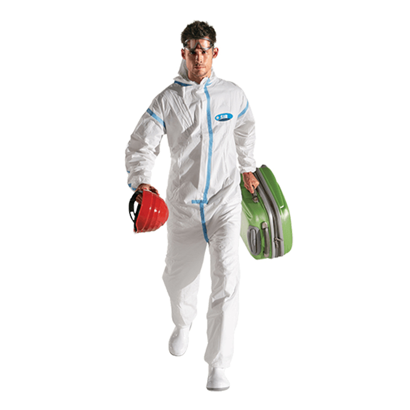 思而MC3441 VIRUS 8700白色連體防帶帽防化服