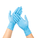 麥迪康1136B藍色無粉加強型一次性丁腈手套S