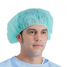 英科BC141001藍(lán)色一次性無紡布圓帽