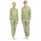 嘉柏利通F-2114綠色立領(lǐng)拉鏈?zhǔn)椒煮w潔凈服