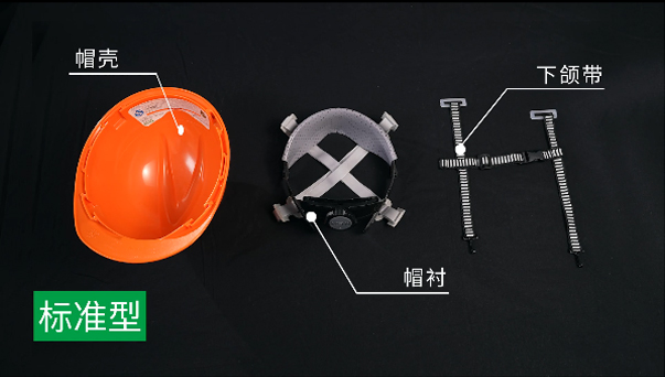 梅思安Y型四點(diǎn)式下頦帶安全帽安裝方法1